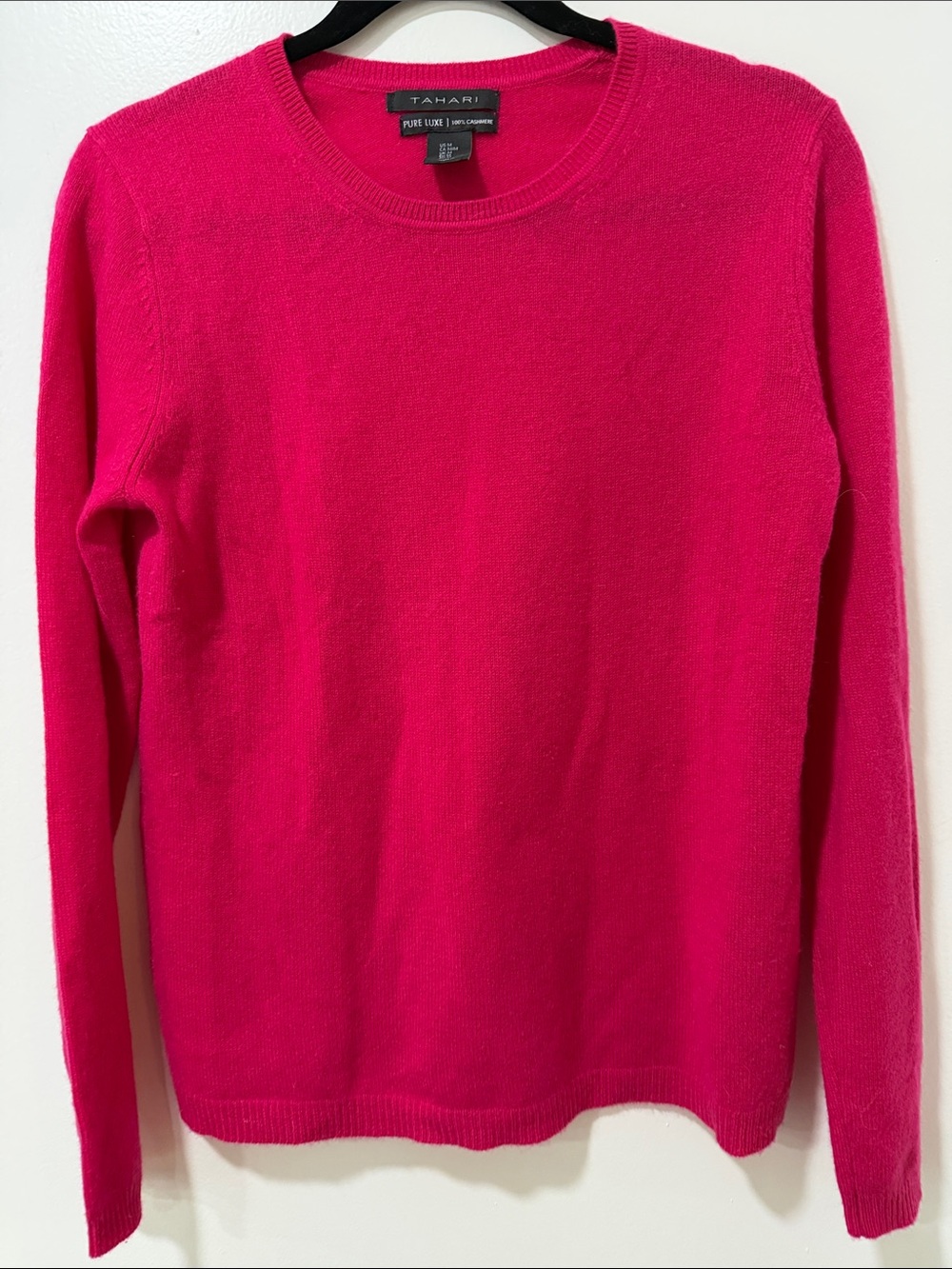 Tahari Hot Pink Crewneck Sweater